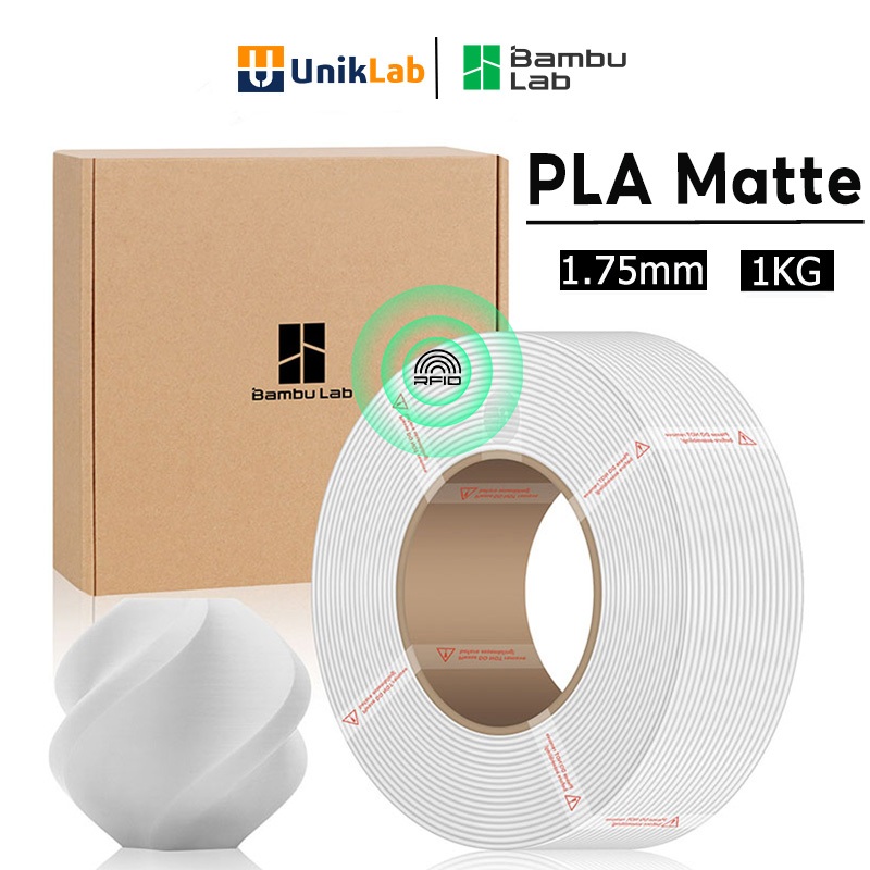 Bambu Lab 3D Printer Refill PLA Matte Filament ความเหนียวสูงความเร็วสูงและพิมพ์ง่ายเป็นมิตรกับสิ่งแว