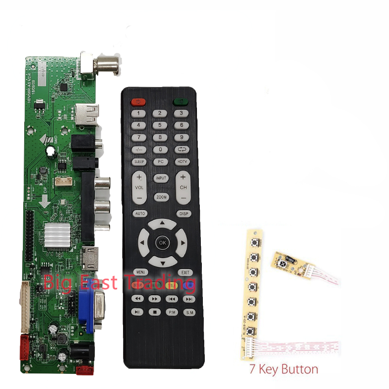 V56R-AS ไม่จําเป็นต้อง V56-1AV Firmware Driver ฟรีโปรแกรม Universal LCD Controller Board ทีวีเมนบอร์