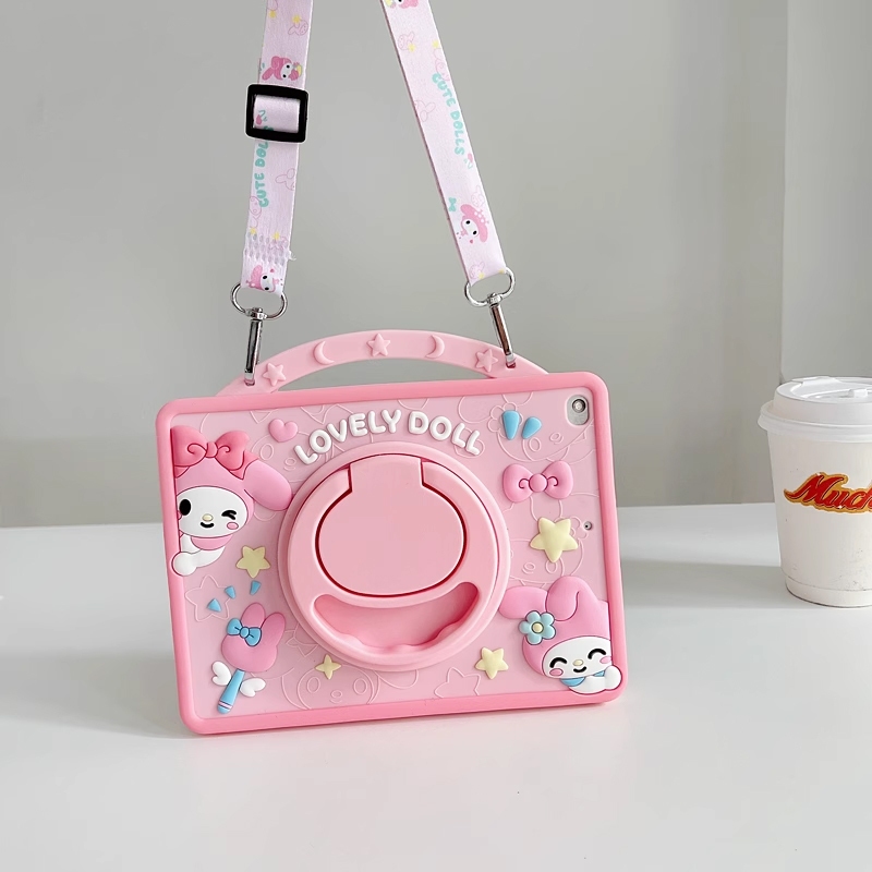 For iPad 10.2 2021 Gen10 Gen9 Gen8 Gen7 Gen6 Pro 10.5 11 2020 2024 A16 2025 2022 2021 2018 9.7 2018 2017 Air 5 4 3 2 iPad10 ipad9 iPad5 iPad6 Mini6 Mini 1 2 3 4 5 6 7 เปลือก 3D Cute Cartoon Melody Soft TPU Case เคสซิลิโคน สุนัขอบเชย เปลือกการ์ตูน - รูปที่ 6