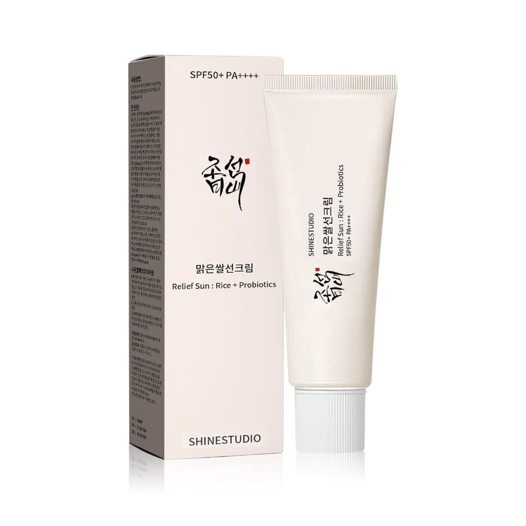 Probiotics Korean Rice Sunscreen SPF50 น้ําหนักเบา Non-Sticky.Both Faces and Body สามารถใช้งานได้