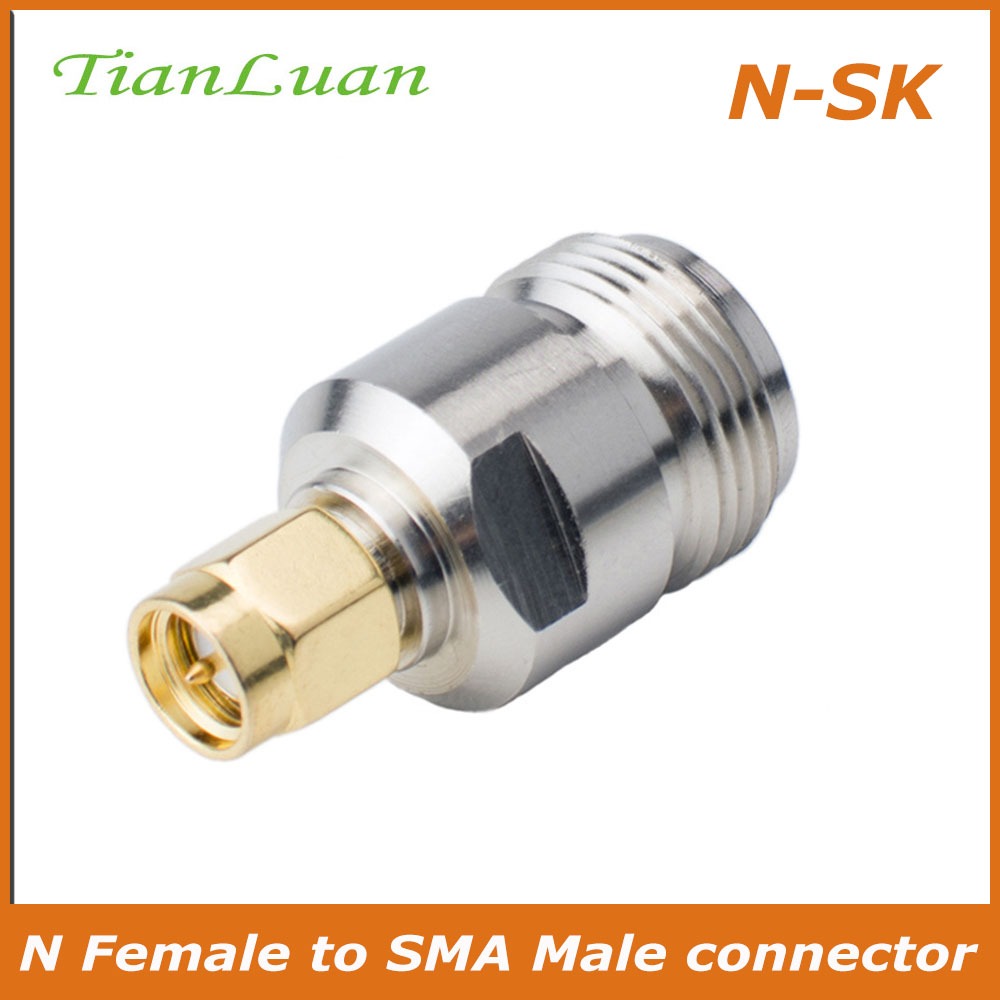 N Type Female Jack (Hole) ถึง SMA Male Plug (Pin) Connector N-Type to SMA RF Coaxial Cable Connector