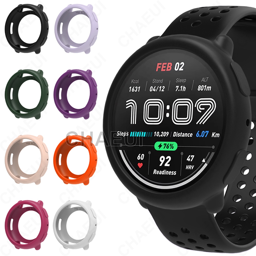 ซิลิโคนป้องกันหน้าจอกรณีกรอบครึ่งปกคลุมสําหรับ Amazfit Active 2