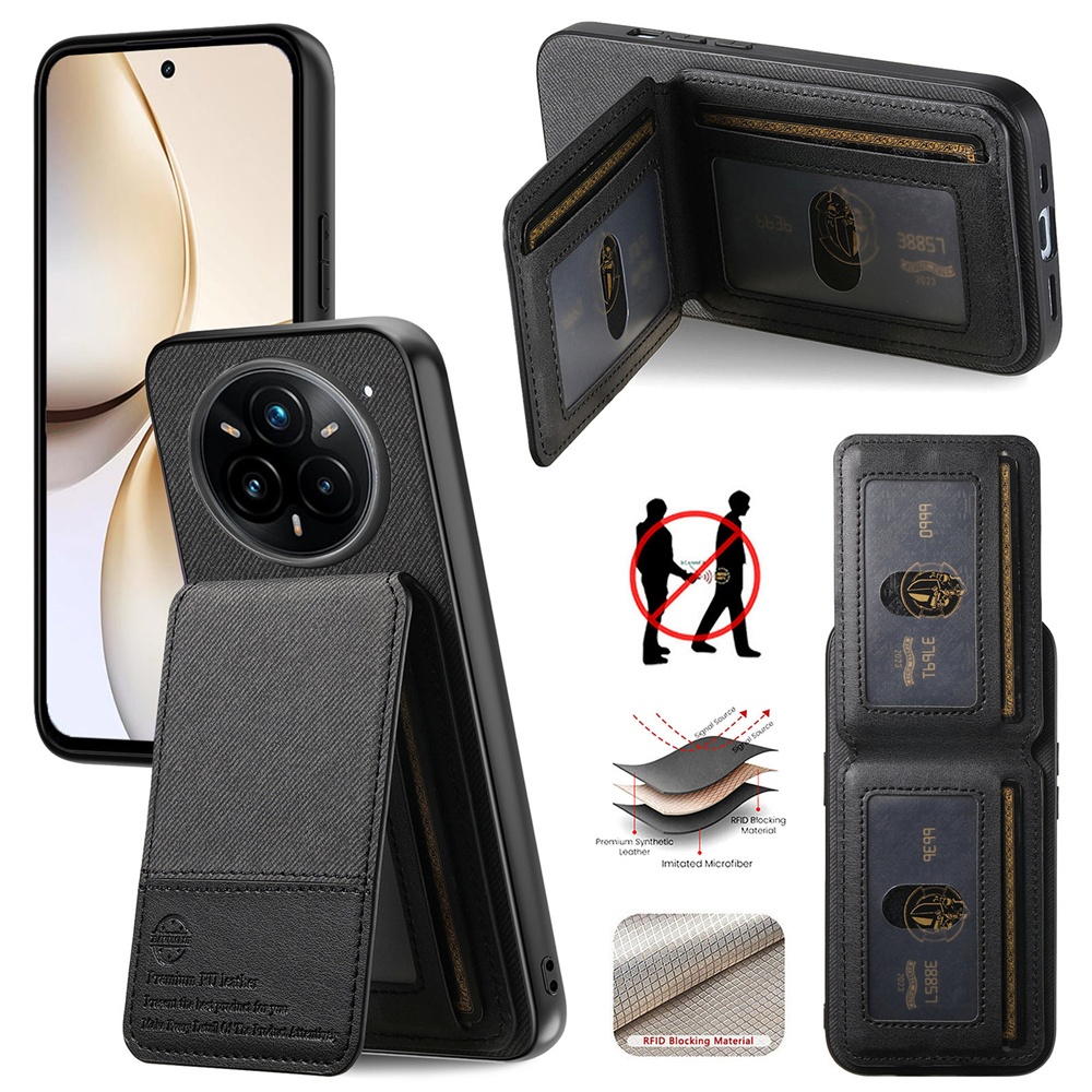เคสใหม่สําหรับเคส Realme 14 Pro Plus / 13 Pro+ พร้อมช่องเสียบบัตรเครดิตกระเป๋าสตางค์