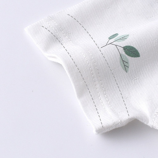 ชุดรอมเปอร์แขนสั้นทารกบางผ้าฝ้ายระบายอากาศสามเหลี่ยมชุดตีนตะขาบ - รูปที่ 2