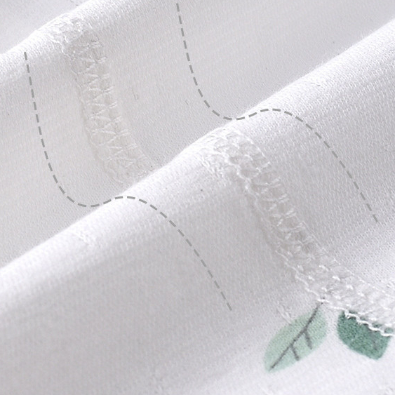 ชุดรอมเปอร์แขนสั้นทารกบางผ้าฝ้ายระบายอากาศสามเหลี่ยมชุดตีนตะขาบ - รูปที่ 5