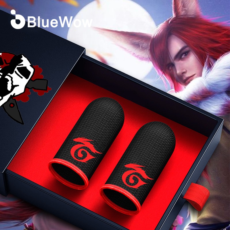 Bluewow ปลอกสวมนิ้วมือ ระบายอากาศ ทนทาน อุปกรณ์เสริม สําหรับเล่นเกม เล่นเกมมือถือ