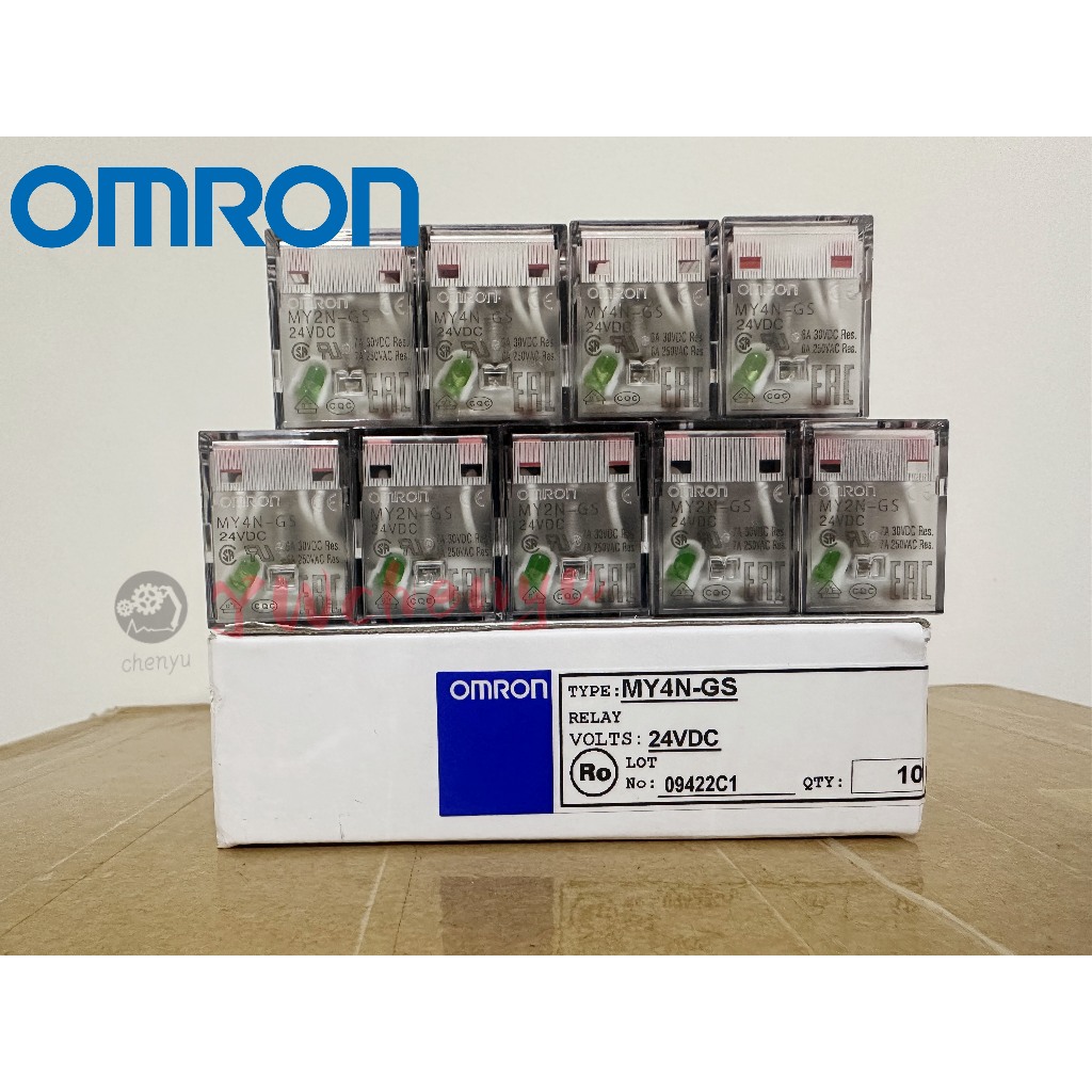 OMRON MY2N-GS DC24V รีเลย์ระดับกลางขนาดเล็ก MY4N-GS MY2N-J 4N ของแท้