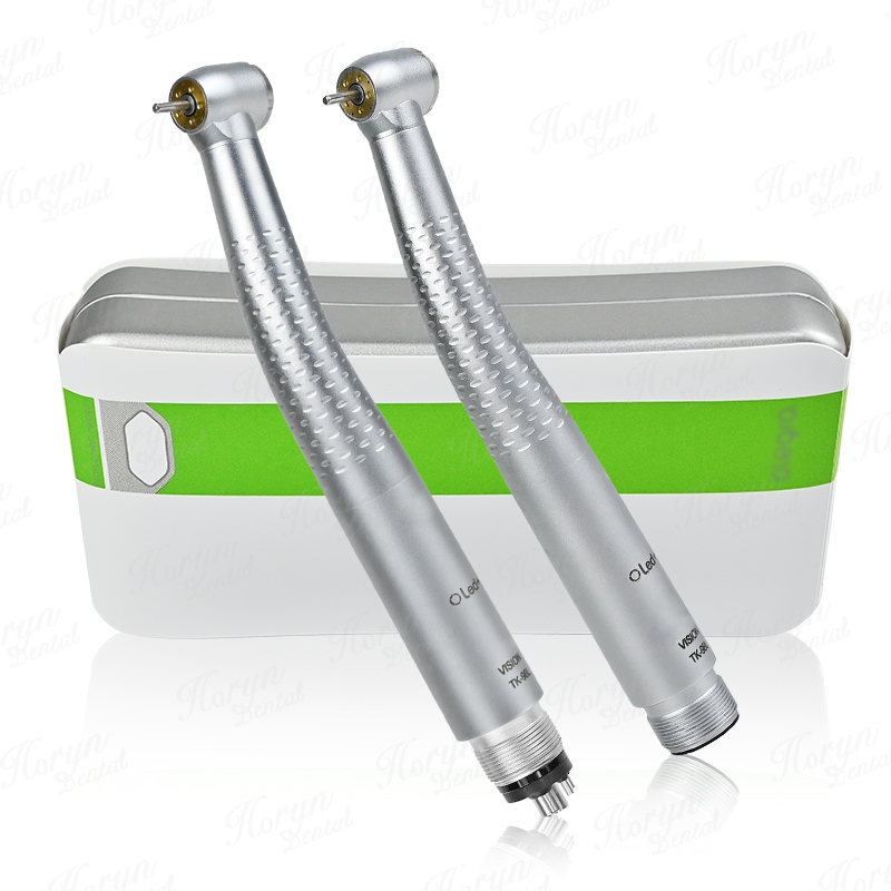 Dental 5 LED Handpiece ความเร็วสูงทันตแพทย์เคล็ดลับ E-Generator Air Turbine 2/4 หลุมปุ่มกด 5 สเปรย์น้ําเซรามิคโรเตอร์เครื่องมือ