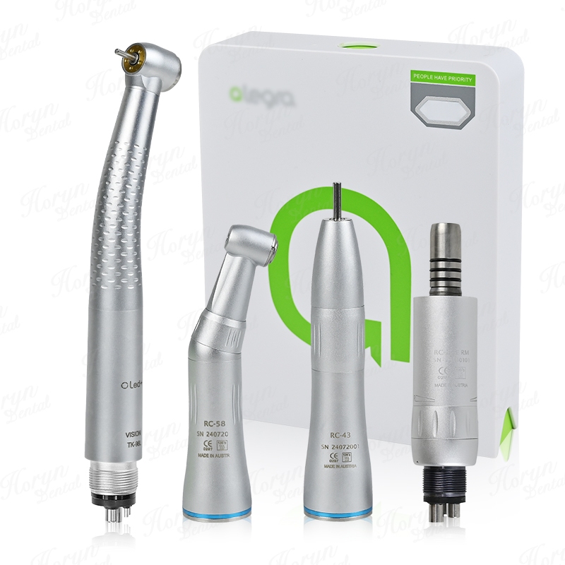 Dental 5 LED E-generator พร้อมสเปรย์ด้านในความเร็วต่ํา Turbine สอน Handpiece Kit เครื่องมือขัดฟันความเร็วต่ําสูง