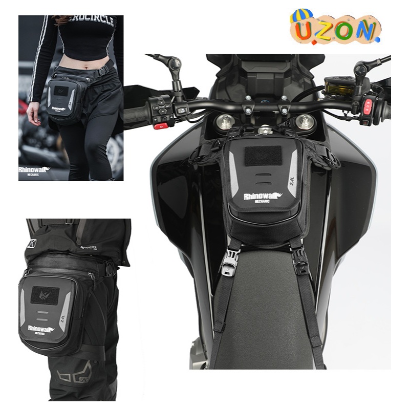 Rhinowalk MJX2008 ขี่มอเตอร์ไซค์ Magnetic Oil Absorbing กระเป๋าเดินทางกระเป๋าคาดเอวกันน้ํา