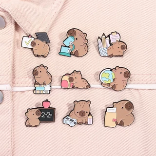 เข็มกลัด รูปการ์ตูนสัตว์น่ารัก Capybara ของขวัญสําหรับเพื่อน