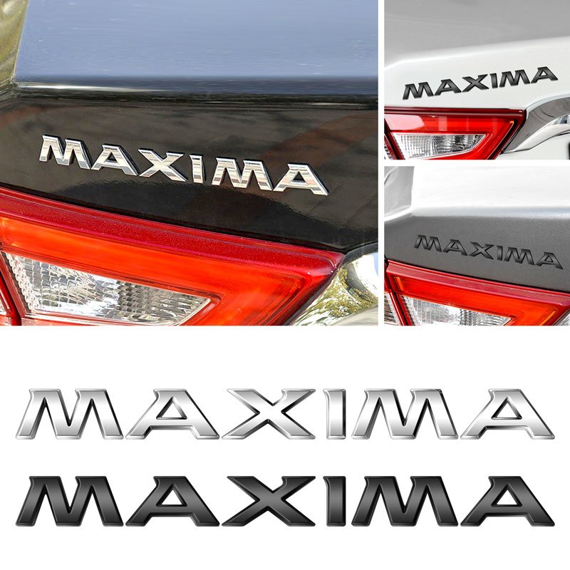 3D พลาสติก ABS สติกเกอร์รถ Maxima โลโก้ด้านหลังหางกันชน Trunk ป้ายสัญลักษณ์ Decals สําหรับ Nissan Maxima อุปกรณ์รถยนต์