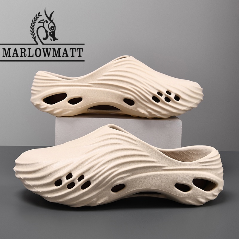 Marlowmatt รองเท้าแตะผู้ชาย Baotou Breathable น้ําหนักเบาสไตล์อินเทรนด์ที่ไม่ซ้ํากัน