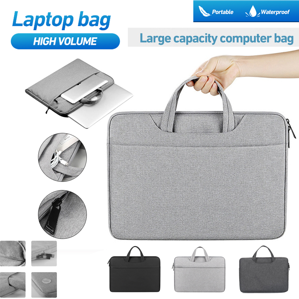กระเป๋า ใส่ Notebook Tablet Laptop แท็บเล็ต แล็ปท็อป ขนาด 13-15.6 นิ้ว มีหูหิ้ว กันน้ำ กระเป๋าโน๊ตบุ๊ค กระเป๋าเก็บโน๊ตบุ๊ค ด้านในบุผ้าหนานุ่ม มี 5 สี กันน้ำ กันฝุ่น กว้าง11.6นิ้ว/13นิ้ว /15.6นิ้ว ~ กระเป๋าโ