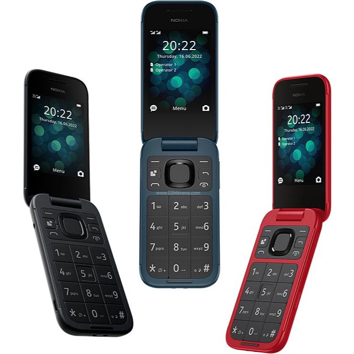 Nokia 2660 Flip Dual Sim วิทยุ FM 2.8 นิ้ว สมบัติโทรศัพท์มือถือบลูทูธ ปลดล็อคโทรศัพท์ใหม่ 95% มือสอง