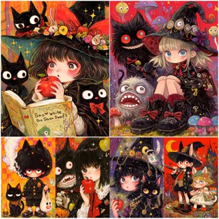 Drofe ระบายสีตามตัวเลข ตัวละครอนิเมะ าพระบายสี paint by numb…