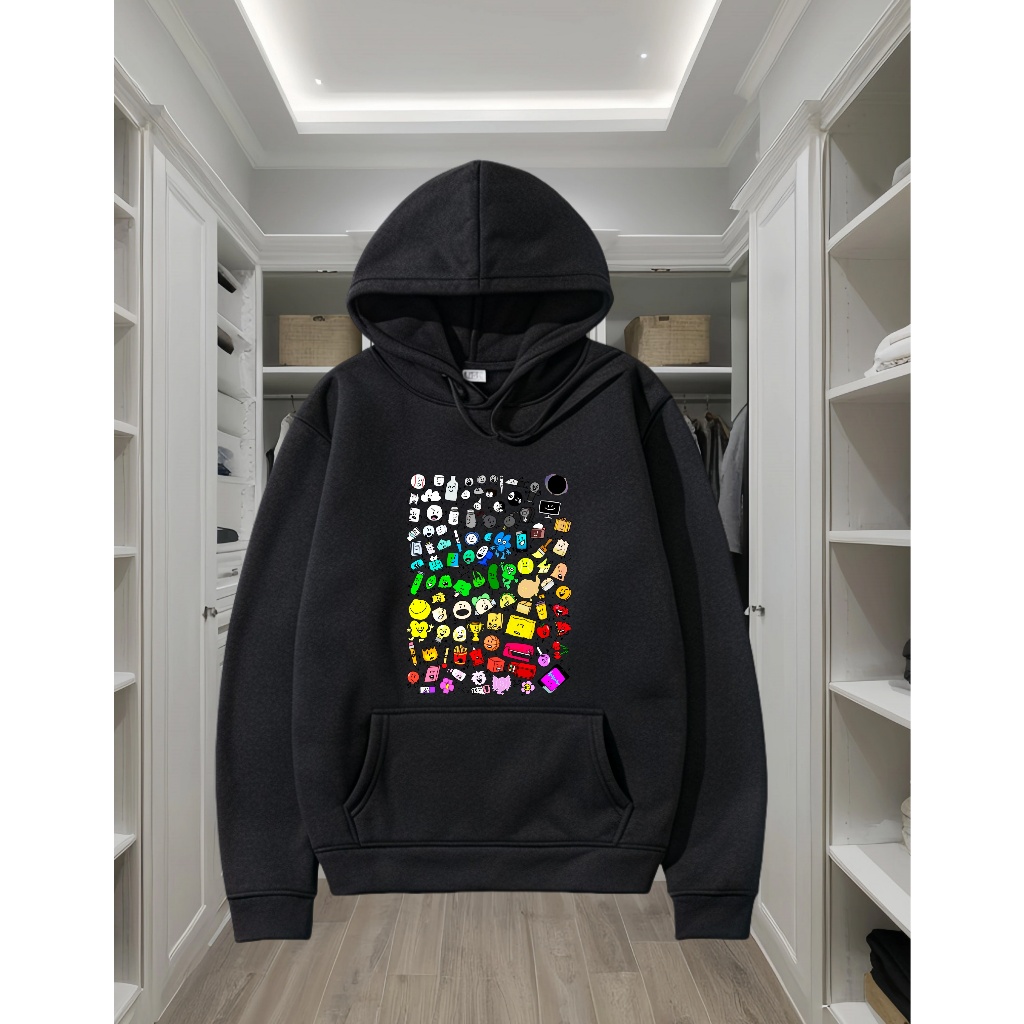 BFDI Inanimate All Character Transparent Street Clothing Sports Hoodies BFDI Sports Shirt Four Piece