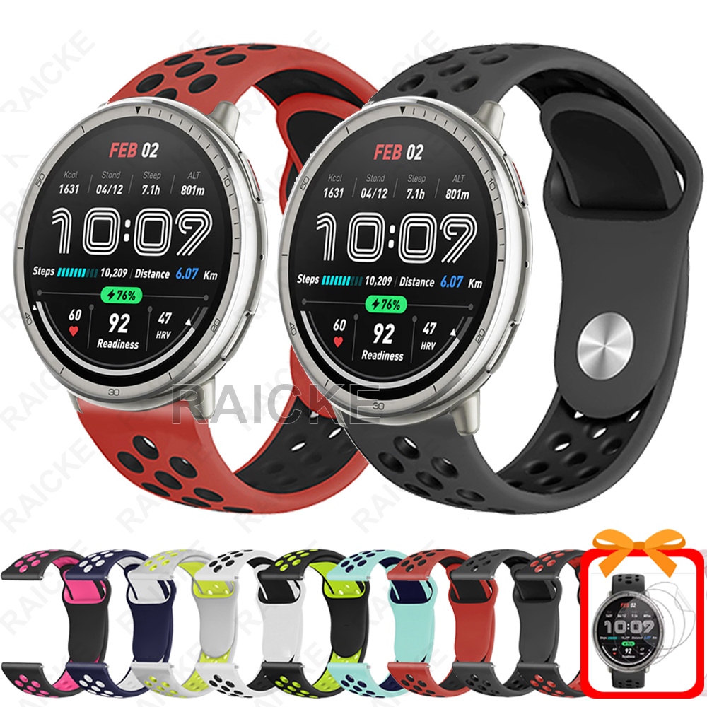 สายรัดซิลิโคนนุ่ม ทนทาน Wrst Band สําหรับ Amazfit Active 2 / Active 2 Square / Active 3 Premium / Active Max