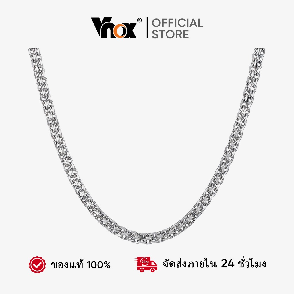Vnox สร้อยคอโซ่สองแถวสําหรับผู้ชาย,สแตนเลส Hypoallergenic & Non Tarnish สร้อยคอโซ่,เครื่องประดับแฟชั่นที่เรียบง่ายของขวั