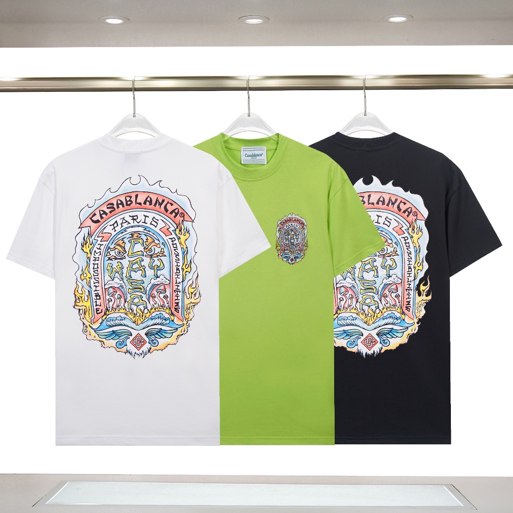 ผู้ชายผู้หญิงตัวอักษรใหม่แขนสั้นเสื้อคุณภาพสูงแฟชั่นคลาสสิก O-คอ T เสื้อ S-2XL H46