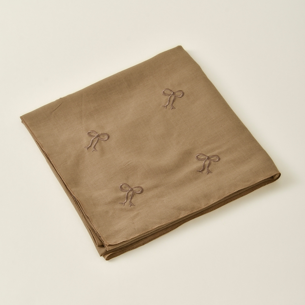 LAVEN Bow Square Hijab Coquette Ribbon Paris Hijab ปัก Paris Square Vile ผ้าพันคอ - รูปที่ 6