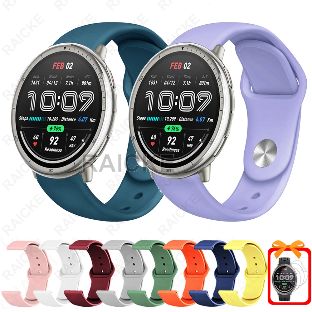 สายรัดข้อมือซิลิโคน Quick Fit สําหรับ Amazfit Active 2, Active 2 Square, Active 3 Premium, Active Max