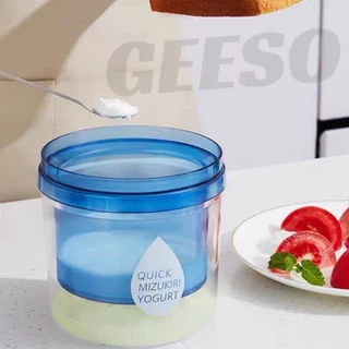 GEESO Yogurt Filter With Cover ที่กรองโยเกิร์ต เครื่องทำกรีก พร้อมฝาปิด ที่กรองชีส อุปกรณ์แยกนมถั่วเหลือง สเตนเลส 酸奶过滤器