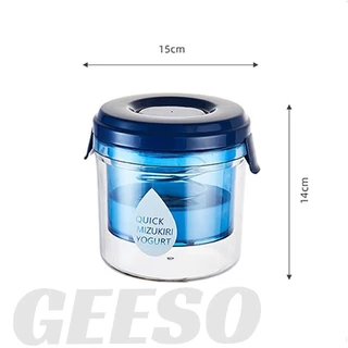 GEESO Yogurt Filter With Cover ที่กรองโยเกิร์ต เครื่องทำกรีก พร้อมฝาปิด ที่กรองชีส อุปกรณ์แยกนมถั่วเหลือง สเตนเลส 酸奶过滤器
