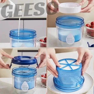 GEESO Yogurt Filter With Cover ที่กรองโยเกิร์ต เครื่องทำกรีก พร้อมฝาปิด ที่กรองชีส อุปกรณ์แยกนมถั่วเหลือง สเตนเลส 酸奶过滤器