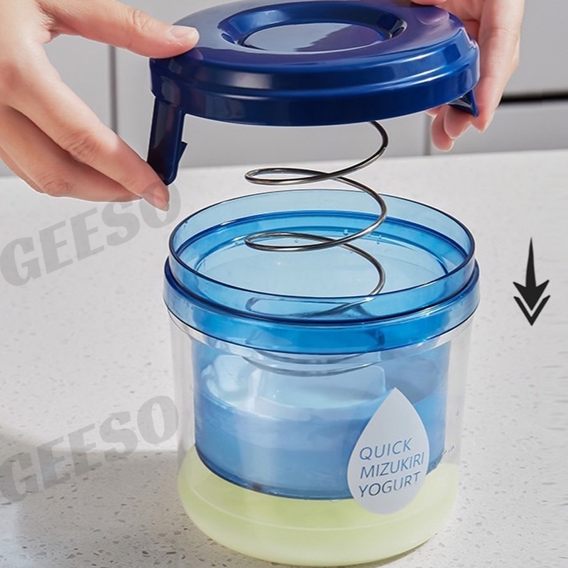 GEESO Yogurt Filter With Cover ที่กรองโยเกิร์ต เครื่องทำกรีก พร้อมฝาปิด ที่กรองชีส อุปกรณ์แยกนมถั่วเหลือง สเตนเลส 酸奶过滤器 - รูปที่ 3