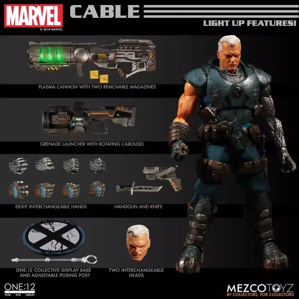 Mezco Ant Cable X-Men Deadpool Movable 1/12 Action Figure Figure