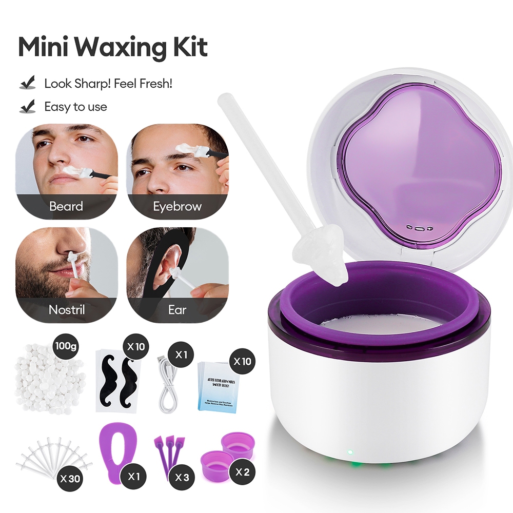 ForeverLily Nose & Ear Wax Heater Kit,เครื่องทําความร้อนเร็ว 10W,กําจัดขนไม่เจ็บปวด,USB Portable,รวมWax Beans & เครื่องมือแบบใช้แล้วทิ้ง,ปลอดภัยสําหรับผิวแพ้ง่ายและผิวหน้า