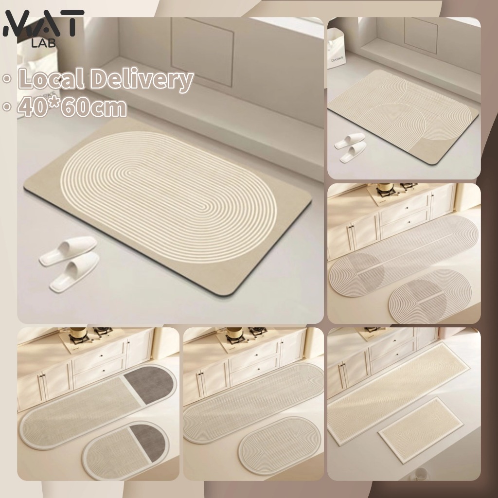 cupic cupid พรมห้องน้ํา พรมเช็ดเท้า วางหน้าห้องน้ำ ห้องครัว (ขนาด40X60CM)