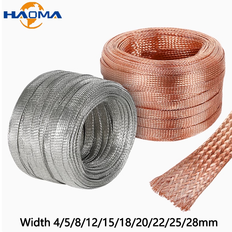 ชุบดีบุกทองแดงถักแขน4มิลลิเมตร ~ 28มิลลิเมตรขยายเปลือกโลหะคัดกรองสัญญาณลวดสายเคเบิลป้องกัน
