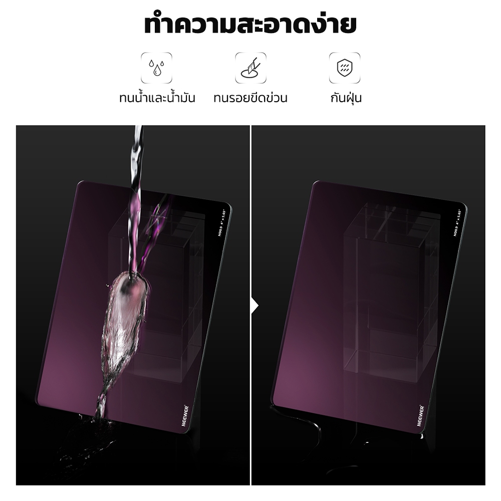 Neewer 4x5.6.5" ND Filter Kit: ND0.9 (3Stops) & 1.8 (6Stops) ไส้กรอง Cinema ND