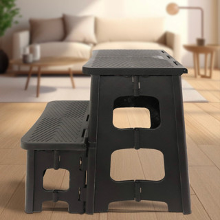 บันได 2 ขั้น สตูลขั้นบันไดพับได้สําหรับห้องครัว/ตู้เสื้อผ้า/…