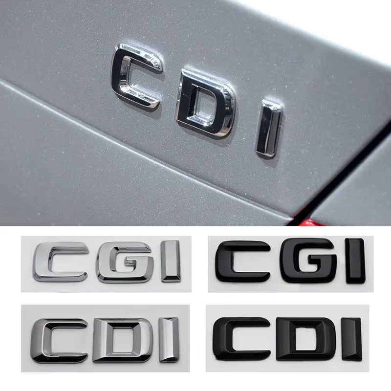 ABS CGI CDI โลโก้รถ Fender ด้านข้างสัญลักษณ์สติกเกอร์หาง Trunk Badge สําหรับ Mercedes Benz S350L E260L C200 W213 W204 W205 W207 SLK GLE