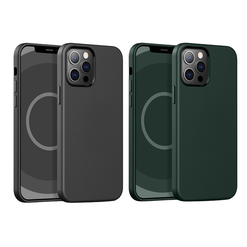 หรูหราหนังแท้กันกระแทกแม่เหล็กกรณีโทรศัพท์สําหรับ ไอโฟน 11 12 13 14 15 16 โปรแม็กซ์ ไร้สายชาร์จฮาร์ด