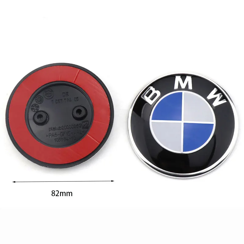 82 มม.3D ABS 50th Anniversary รถด้านหน้า Hood Badge Bonnet โลโก้ด้านหลังสัญลักษณ์สําหรับ BMW F30 F31 F32 F10 F11 F18 อุปกรณ์เสริม