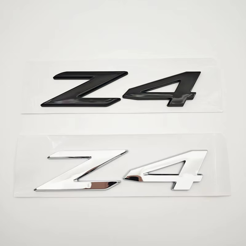 3D ABS Chrome สีดํา Z4 โลโก้สัญลักษณ์ตัวอักษร Badge รถด้านหลัง Decal สติกเกอร์สําหรับ BMW Z4 E85 E86