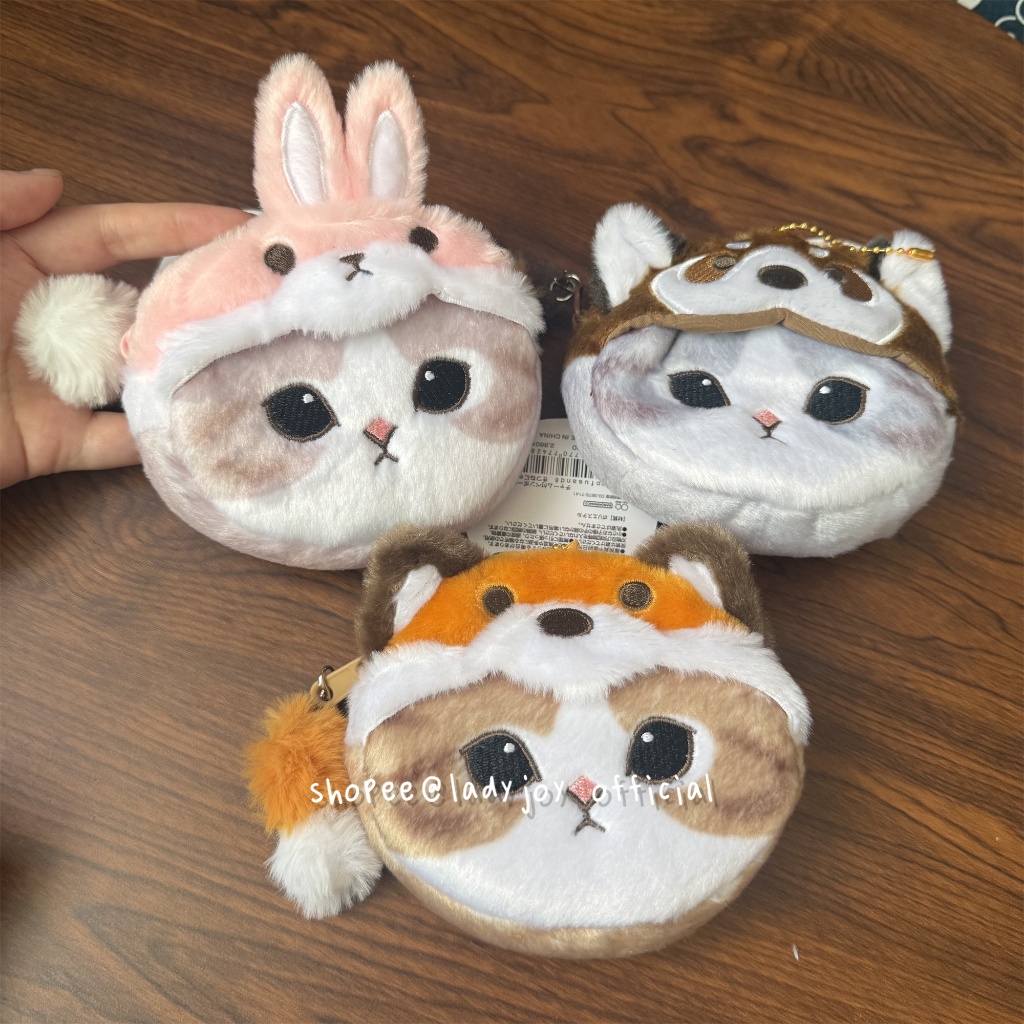 กระเป๋าใส่เหรียญแมว Mofusand ของญี่ปุ่นน่ารัก Shark Cat Storage กระเป๋าพกพา