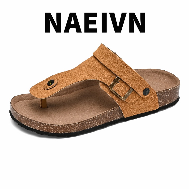 NAEIVN ผู้ชายแบนสบายรองเท้าแตะกลางแจ้งสบายๆขี้เกียจรองเท้าแตะ3สีขนาด39-45
