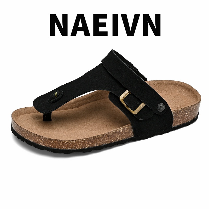 NAEIVN ผู้ชายแบนสบายรองเท้าแตะกลางแจ้งสบายๆขี้เกียจรองเท้าแตะ3สีขนาด39-45