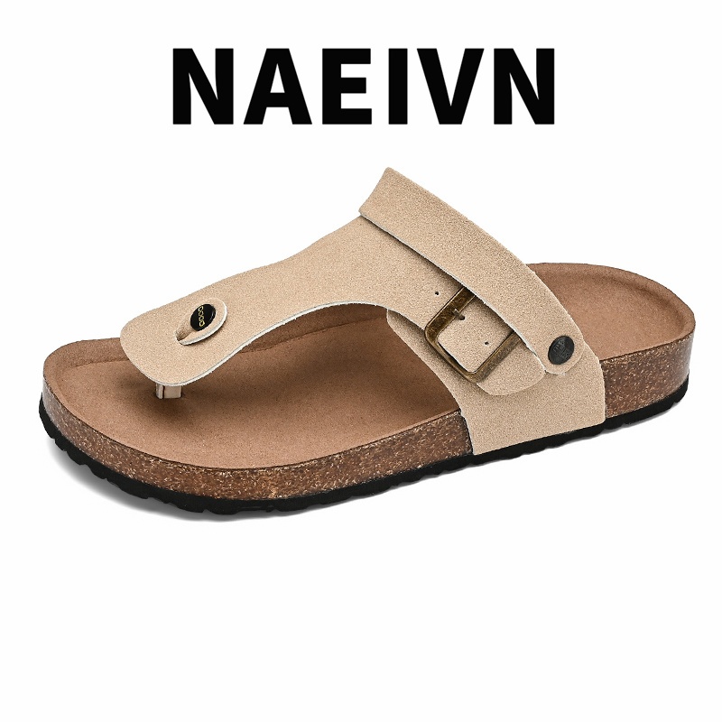 NAEIVN ผู้ชายแบนสบายรองเท้าแตะกลางแจ้งสบายๆขี้เกียจรองเท้าแตะ3สีขนาด39-45