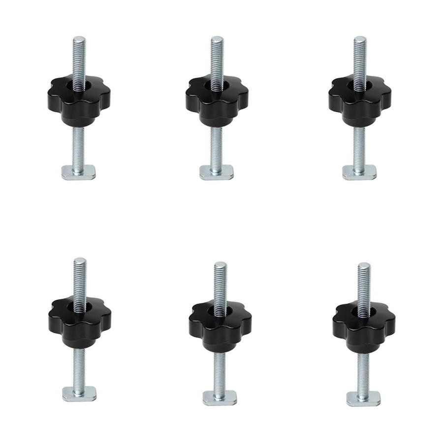 6 Pack T Track Bolts, T Track Knob Kit, Miter T-track Jig, T Track Accessories for Woodworking Jigs 