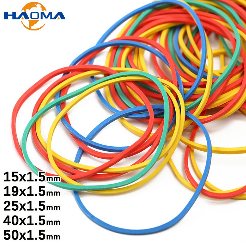 ยางรัดยืดหยุ่นที่มีสีสันโรงเรียนสํานักงานบ้านอุตสาหกรรมแหวนกระดาษยืดแพคเกจผู้ถือยางรัด