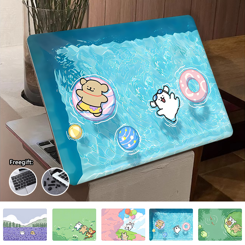 น่ารักการ์ตูนพิมพ์สําหรับ 2025 ใหม่ล่าสุด Macbook M4 Air13 A3240 Air15 M4 A3241 Pro13 M2 A2338 Pro14