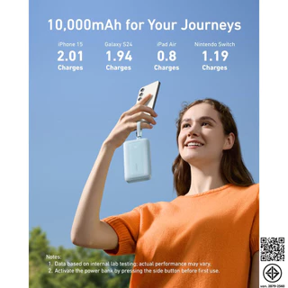 ANKER Zolo 10000/20000 mAh Powerbank PD 30W แบตเตอรี่จัดส่งสายไฟ USB-Cใ +L นตัว MFI การชาร์จไฟที่ปลอดภัย for Iphone 16/15/14/13