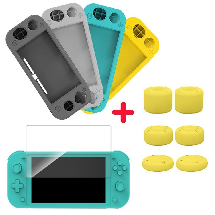 เคส TPU ป้องกันสําหรับ Nintendo Switch Lite, เคสแบบขาตั้งพร้อมช่องเสียบการ์ดเกม 3 ช่องฝาครอบที่ชัดเจ