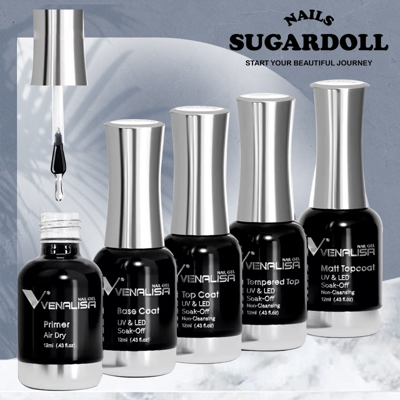พร้อมส่งในBangkok ของแท้  Venalisa เบส ท็อป 12ml.เบสโค้ท ท็อปโคทเล็บ  สีเล็บเจล เบสเจลทาเล็บ ท็อปเจล เคลือบเล็บเจล